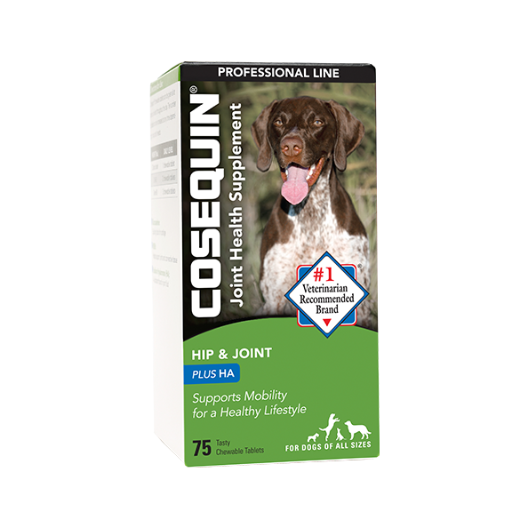COSEQUIN® Hip & Joint Plus HA Chewable Tablets Product Package